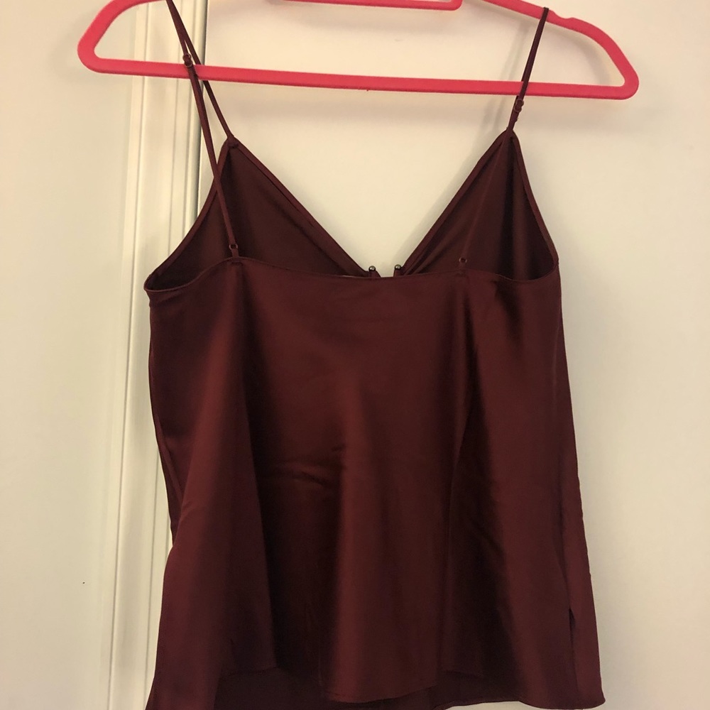 Satin strapless top